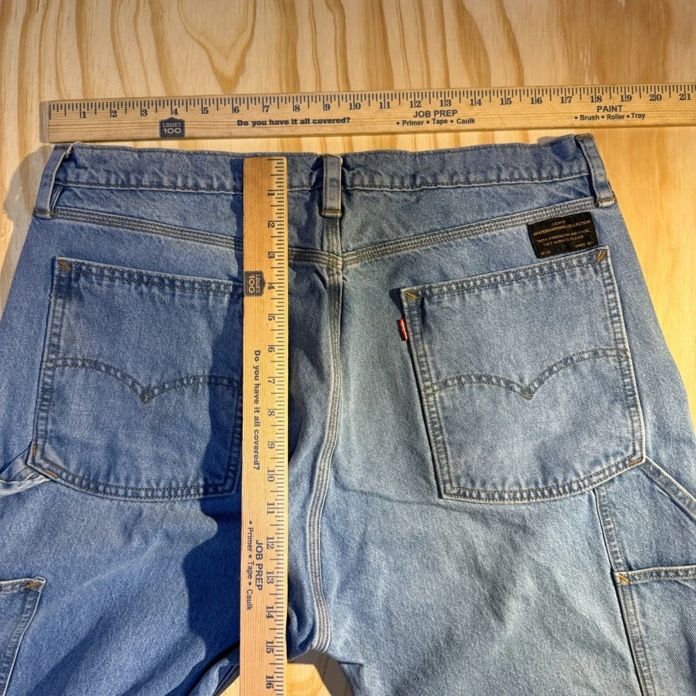 Levi's Men's Skateboarding Carpenter Jeans Light Wash Denim Pants Size 36x32
